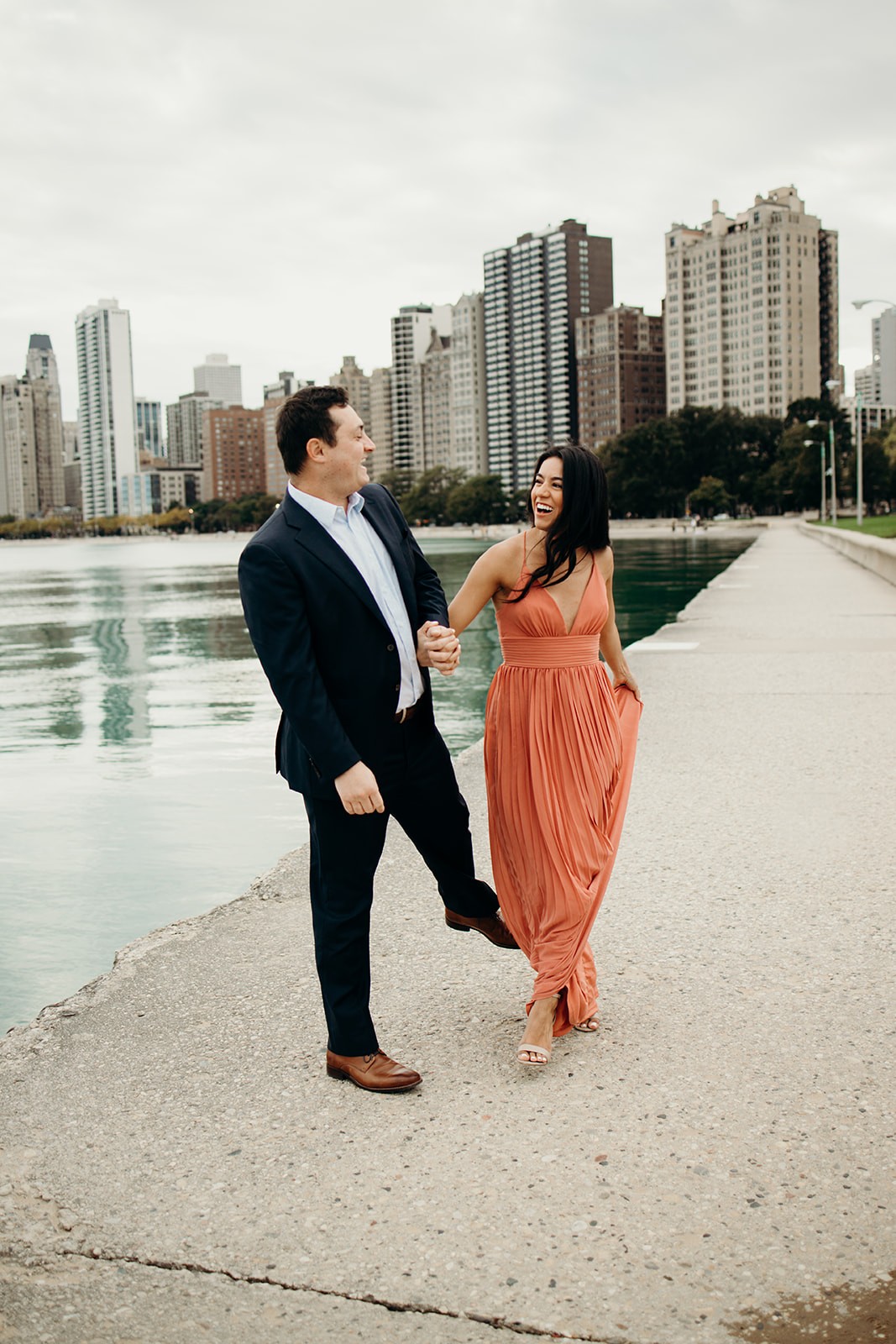 Chicago Engagement Session  Lake shore Path