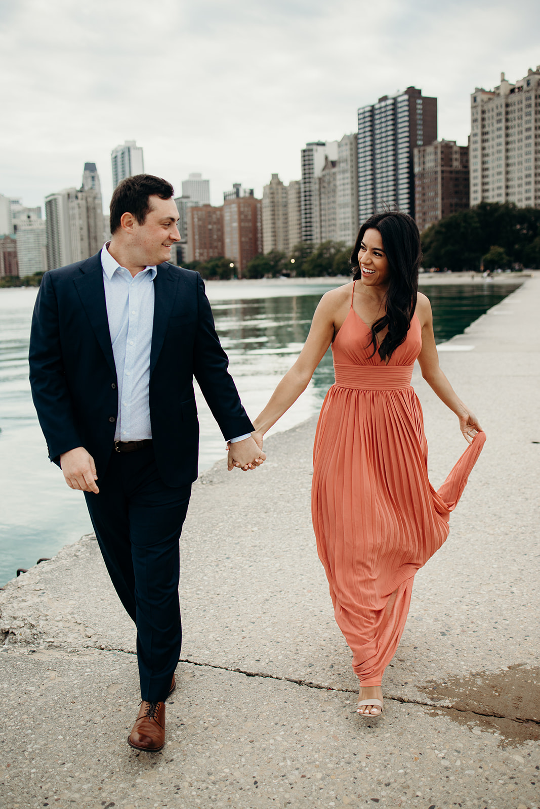 Chicago Engagement Session  Lake shore Path