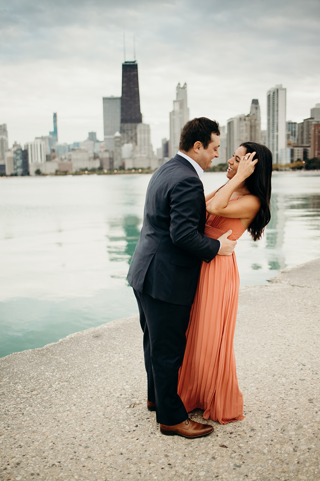 Chicago Engagement Session Lake shore Path